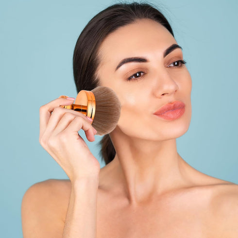 Qianyu Extra Large Makeup Brush for Bronze Blend, Self Tan Back Applicator, Kabuki Brush for Unblemished Makeup