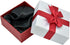 Paialco Jewelry Package Paper Gift Box - Red Ribbon Bow-Knot, 3.75 x 3.75 Inches