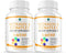 1 Body Vitamin B Complex Twin Pack – 5-MTHF Folate with B1, B2, B5, B6, Methyl B12, Niacin, Biotin – 60 Capsules Each.