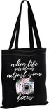 MBMSO Photographer Makeup Bag, Inspirational Gifts for Photography Lovers, When Life Gets Blurry Adjust Your Focus