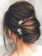 JAKAWIN Rhinestone Bride Wedding Hair Pins, Silver Crystal Hair Piece Bridal Accessories for Women (Pack of 3)