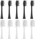Replacement Toothbrush Heads 10 Pack Compatible with Gleem Electric Toothbrush, 5 Black + 5 White
