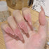 RikView Extra Long Pink Acrylic Nails, Coffin Nail Tips, Glossy Fake Nails (Pink)