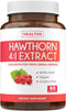 Super Potent Hawthorn Berry Extract Capsules, Vegan Non-GMO Supplement for Heart and Digestive Health, 2 Month Supply