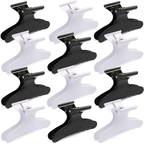 Ondder Hair Clips for Styling Sectioning Black White Pro Salon Clamps for Coloring, Cutting Hair Accessories