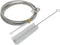 Flexible Stainless Steel Cleaning Brush, Long (61”) and Short (3.3”) Nylon Bristle Tip for Aquarium & Hose