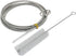 Flexible Stainless Steel Cleaning Brush, Long (61”) and Short (3.3”) Nylon Bristle Tip for Aquarium & Hose