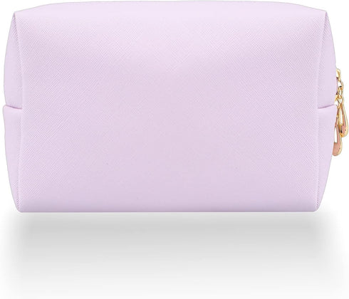 Small Makeup Bag, Portable Cosmetic Pouch for Women, Waterproof Toiletry Bag for Travel (Light Purple)