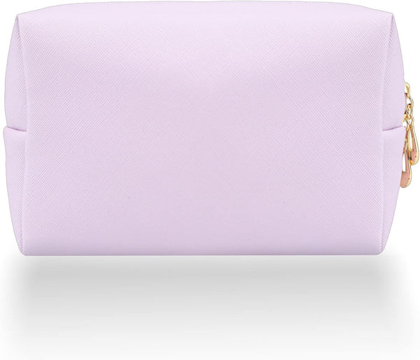 Small Makeup Bag, Portable Cosmetic Pouch for Women, Waterproof Toiletry Bag for Travel (Light Purple)