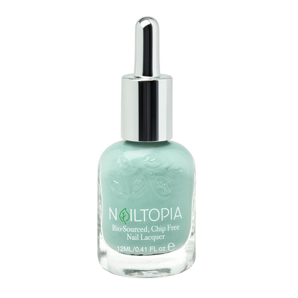 Nailtopia Plant-Based Chip Free Nail Lacquer, Non Toxic, Long-Lasting Strengthening Polish - I Sea You (Seafoam Green)