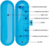 Plastic Electric Toothbrush Travel Case for Oral-B Pro Series, 2 Packs (Blue & Green)