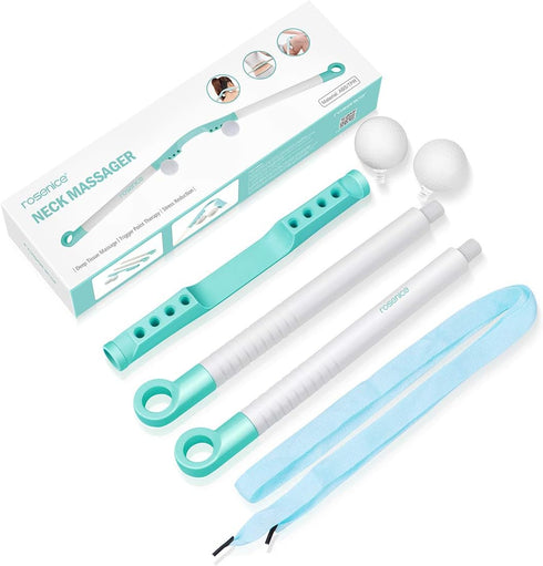 Neck Massager Manual - Pressure Point Massage Sticks Tools Therapy Massager Pressure DeepTissue Point for Neck Shoulder
