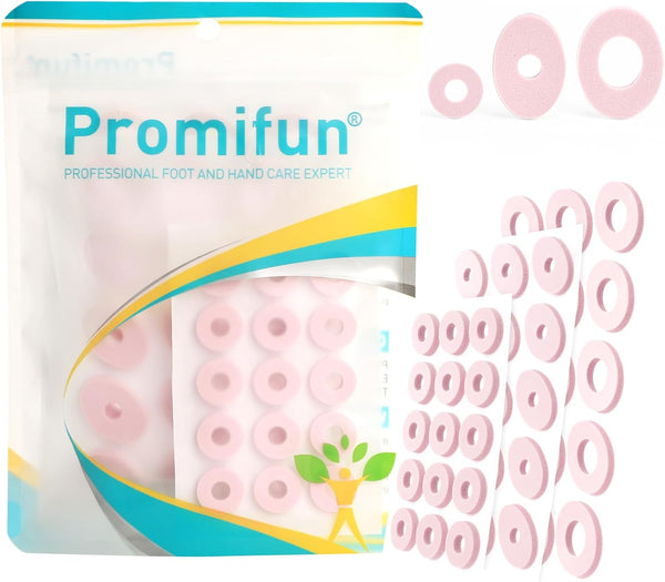 Corn Cushions for Toes and Feet - Self-Stick Adhesive Callus Cushions with Foam Padding for Pain Relief (Pink, 90 Count)
