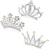 NODG 3 Pieces Silver Tiaras Crown with Hair Comb, Mini Crystal Shiny Tiaras for Women Hair Accessories