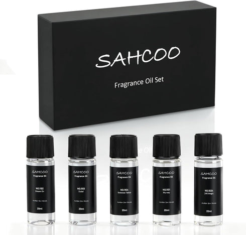 Sahcoo Set 5-Star 120ml, (5 Set) Hotel Diffuser Oil Inspired by Hotel Scent, Most Popular Fragrance Oil Natural