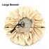 Stain Bonnet Adjustable Satin Sleep Cap - Reversible Double Layer Gold/Lime for Night Hair