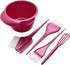 Premium Salon Hair Dye Kit, 5 Pack - Hair Coloring Brush and Bowl Set for DIY Hair Dyeing (Purplish Red)