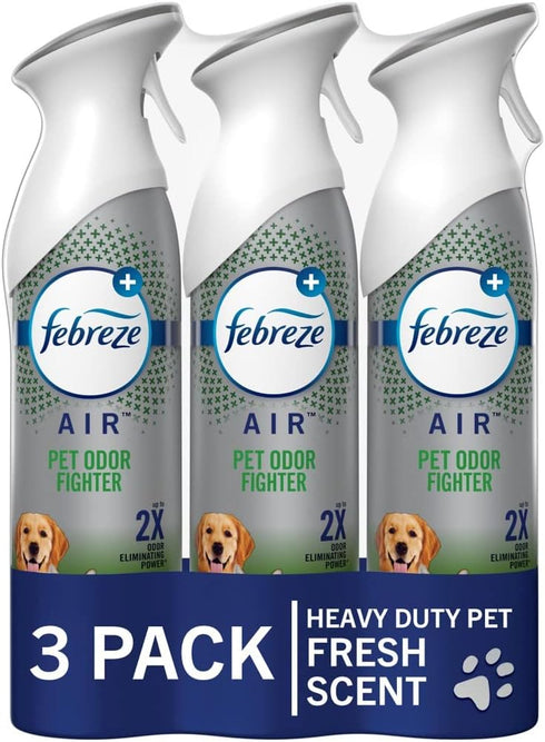 Febreze Heavy Duty Air Freshener Spray - Pet Odor Fighter, 8.8 Oz (Pack of 3)