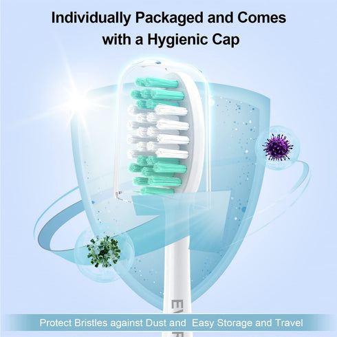 Replacement Toothbrush Heads for AquaSonic Black Series, 10 Pack for Vibe Series and Duo Series Pro