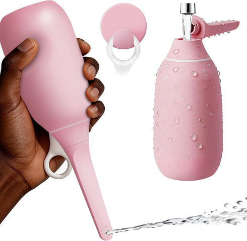 Zinu U Flip-Top Peri Bottle-400ml Leakproof Portable Bidet with Single-Hole Boost Technology, Easy-Fill Design