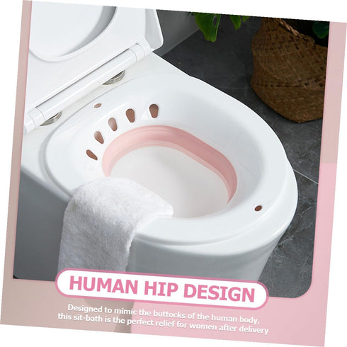 Sitz Bath Basin for Toilet Postpartum Care with Anti-Spill Design Comfortable Contoured Tubing Easy Installation