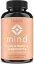 WellPath Mind Brain Supplement for Memory and Focus, Lion's Mane, Ginkgo Biloba, Vegan, 60 Ct