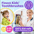 Secret for Longevity 4-Pack Kids Toothbrush Set, Child Sized Brush Heads (3-8 Year Old), Extra Soft Bristle, BPA Free