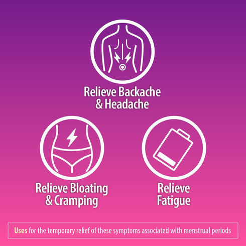 HealthA2Z (120 Counts) Menstrual Complete Pain Relief Tablets | Relieves Cramps, Bloating, Fatigue, Backache & Headache
