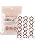 Kitsch Spin Pins for Hair - Mini Spiral Bobby Pins for Stylish Hairdos, 3pc Set, Brown