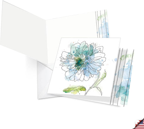 12 Assorted Blank Note Cards, 4 x 5.12 Inch, Boxed All Occasion Notecards by The Best Card Company
