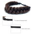 Oversized Bohemian Braided Headband, Classic Wide Braids, Adjustable Elastic Strap, Women's Beauty Accessories (Reddish