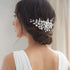 Unsutuo Crystal Bride Wedding Hair Comb, Silver Rhinestone Flower Bridal Hair Accessories for Women