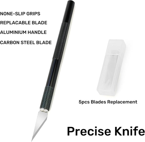 CARTINTS Plastic Squeegee Kit for Vinyl Wrap, Window Tint & Wallpaper Tools, 8.3IN+4IN Felt Squeegee & Precision Art