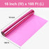 Pink Cellophane Wrap Roll, 16 Inch x 100 Ft, Translucent Colored Cellophane for Gift Baskets & DIY Crafts