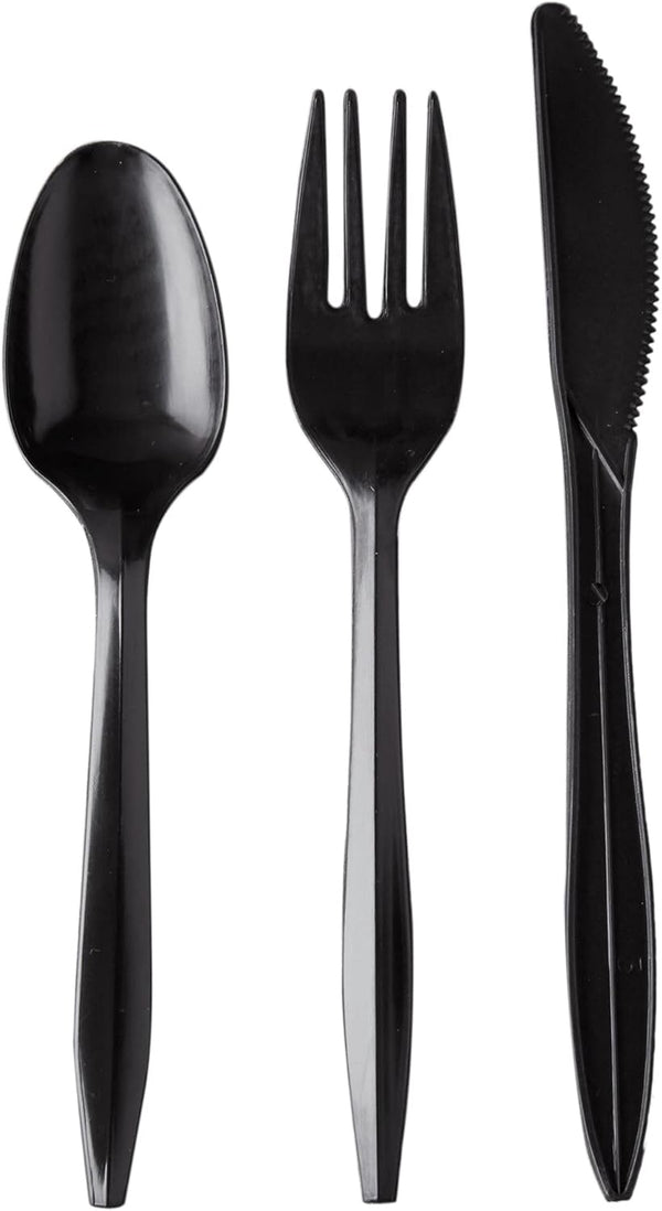 250 Plastic Cutlery Packets, Knife Fork Spoon Napkin Salt Pepper Sets, Individually Wrapped Disposable Silverware