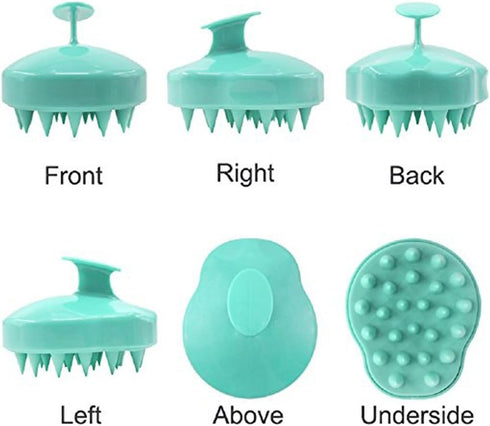 See You Always Hair Scalp Massager Shampoo Brush - Green Silicone Comb for Scalp Care Hair Wash