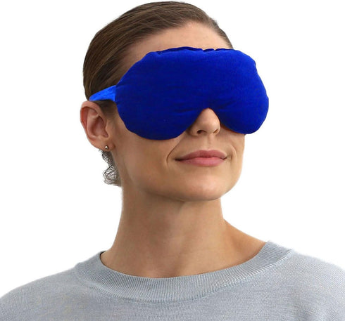 Lavender Weighted Eye Mask for Relaxation and Yoga, Cold Therapy Eye Mask, Blue
