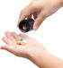 Portable Waterproof Metal Pill Case, Aluminium Alloy Round Organizer for Travel, Pocket Daily Pill Holder (Black)