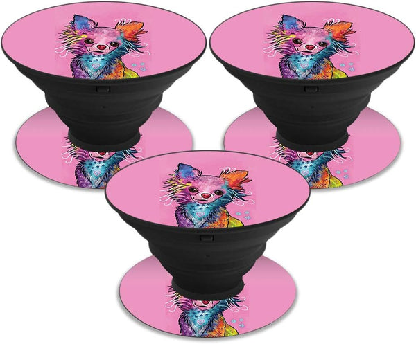 MightySkins Skin for PopSocket - Chihuahua Rainbow | Unique Vinyl Decal Wrap Cover | Durable, Easy to Apply, Made in USA