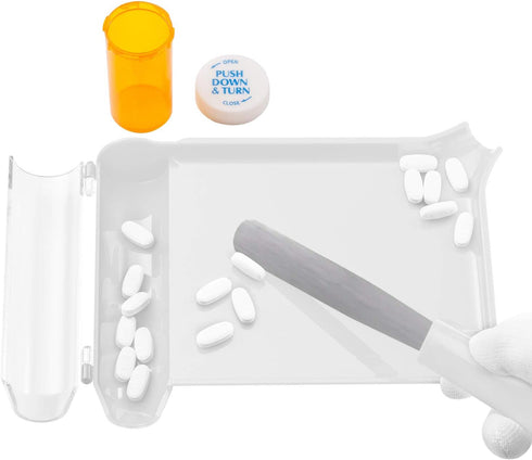 Medarchitect Right Hand Pill Counting Tray with Spatula (White)
