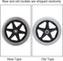 6 Inch Aramox Solid Wheel Replacement for Rollator Walker Wheelchair Medical Mobility Equipment with PU Material