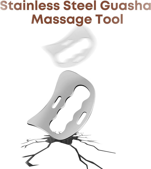 Set Muscle Scraper Tool Stainless Steel Body Gua Sha Scraping Tool Physical Therapy Suitable for Face,Back