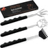 3 Pack Back Scratcher, Metal Portable Telescoping Tool with Rubber Handles, Extendable Massager for Gifts