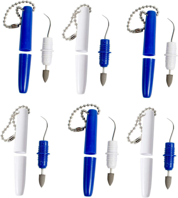 6PCS Portable Dental Picks - Reusable Teeth Stain Remover, Mini Travel Plaque and Tartar Remover Dental Tool Set with
