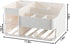 Makeup Organizer for Vanity,Plastic White Large Capacity Countertop Organizer with Clear 3 Drawers,Ideal for Vanity Bathroom Counter Storage of Brushes,Lipsticks,Skincare Items by SuoXing