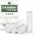Jaoul Small Garbage Bags, 2.6 Gallon, 100 Counts, Tear & Leak Resistant Bathroom Trash Can Liners, White