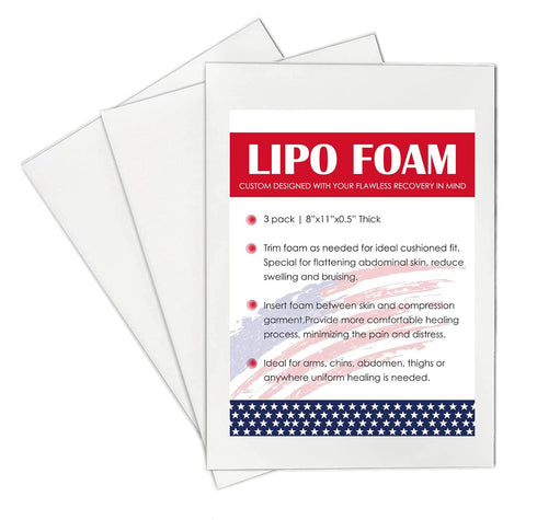 KUSMOO 3 Pack Lipo Foam Pads - Post Surgery Ab Board Liposuction Surgery