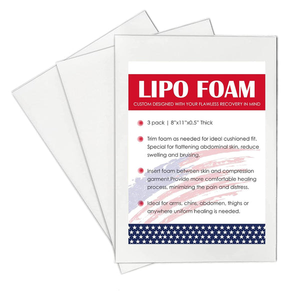 KUSMOO 3 Pack Lipo Foam Pads - Post Surgery Ab Board Liposuction Surgery