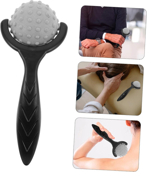 Handheld Massage Roller Stick with Deep Tissue Massage Balls for Relief and Muscle Knot Release for Back Legs Neck