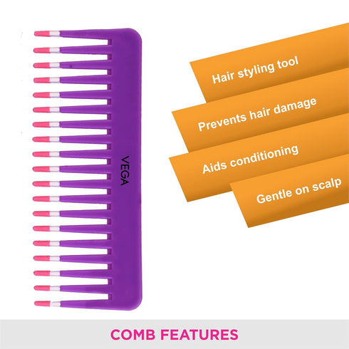 Neighbours Lane Vega Shampoo Comb, 1 Pcs, Model 1268